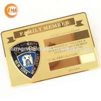 wholesale high quality personalized gold mirror metal business card